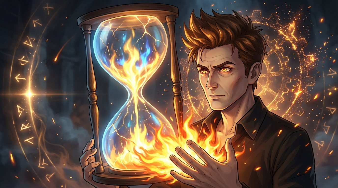 Abstract time and focus visual